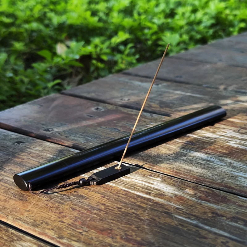 桃源境•紫光檀红木香筒香插 随身便携中国风小众高级感中式香薰礼物 椭圆形整木一体成形