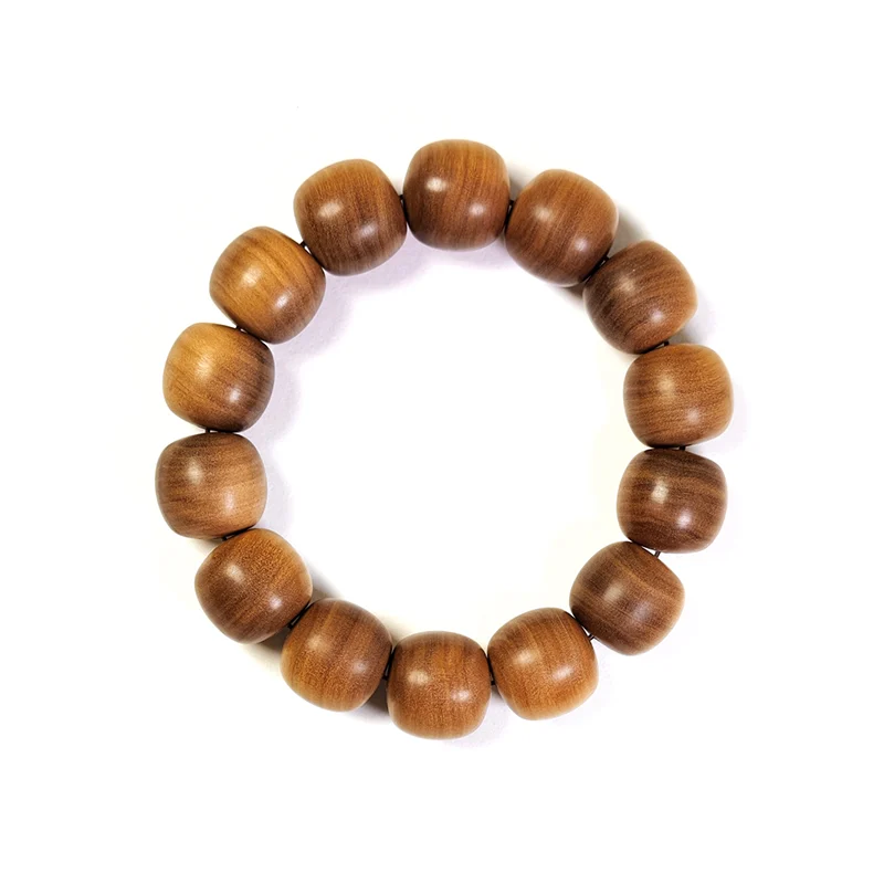 桃源境•焦甜韵檀香手串 横纹老形单圈15-16 迈索尔老山檀黑肉老料